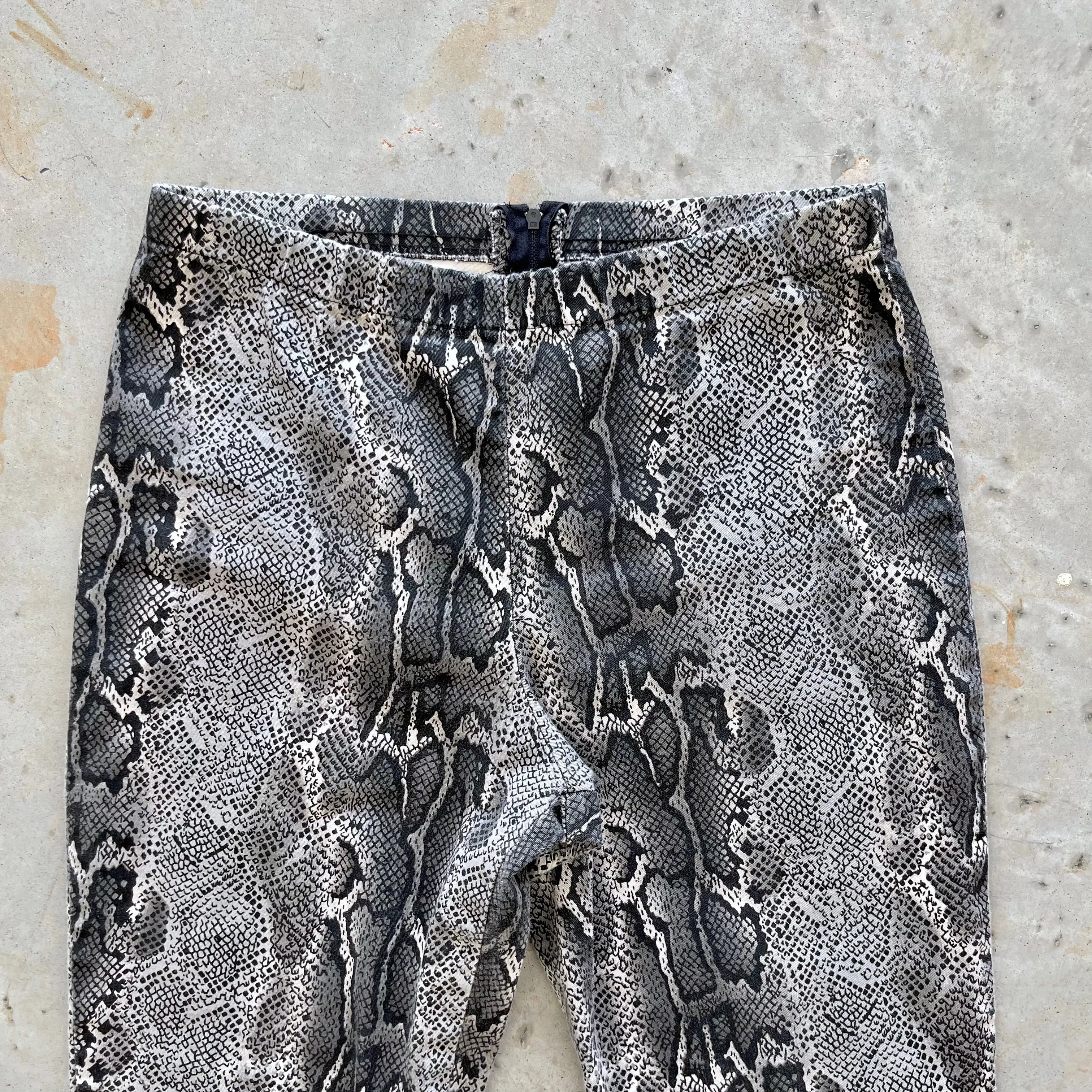 1990s Snakeskin Print Pants