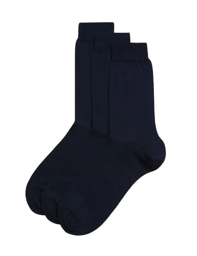 3pk Pure Cotton Socks