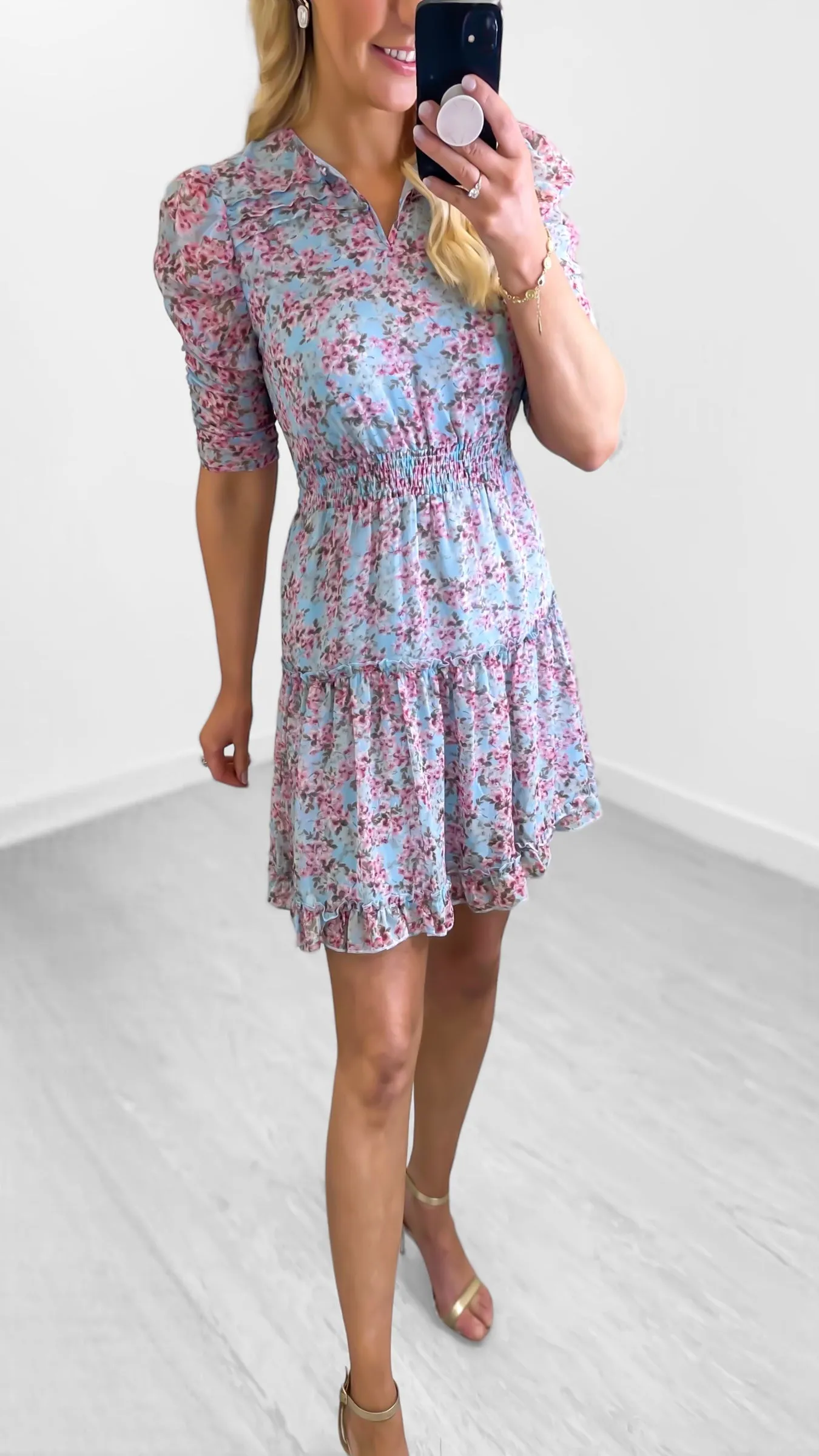 4-A0588 Aida Ditsy Floral Dress