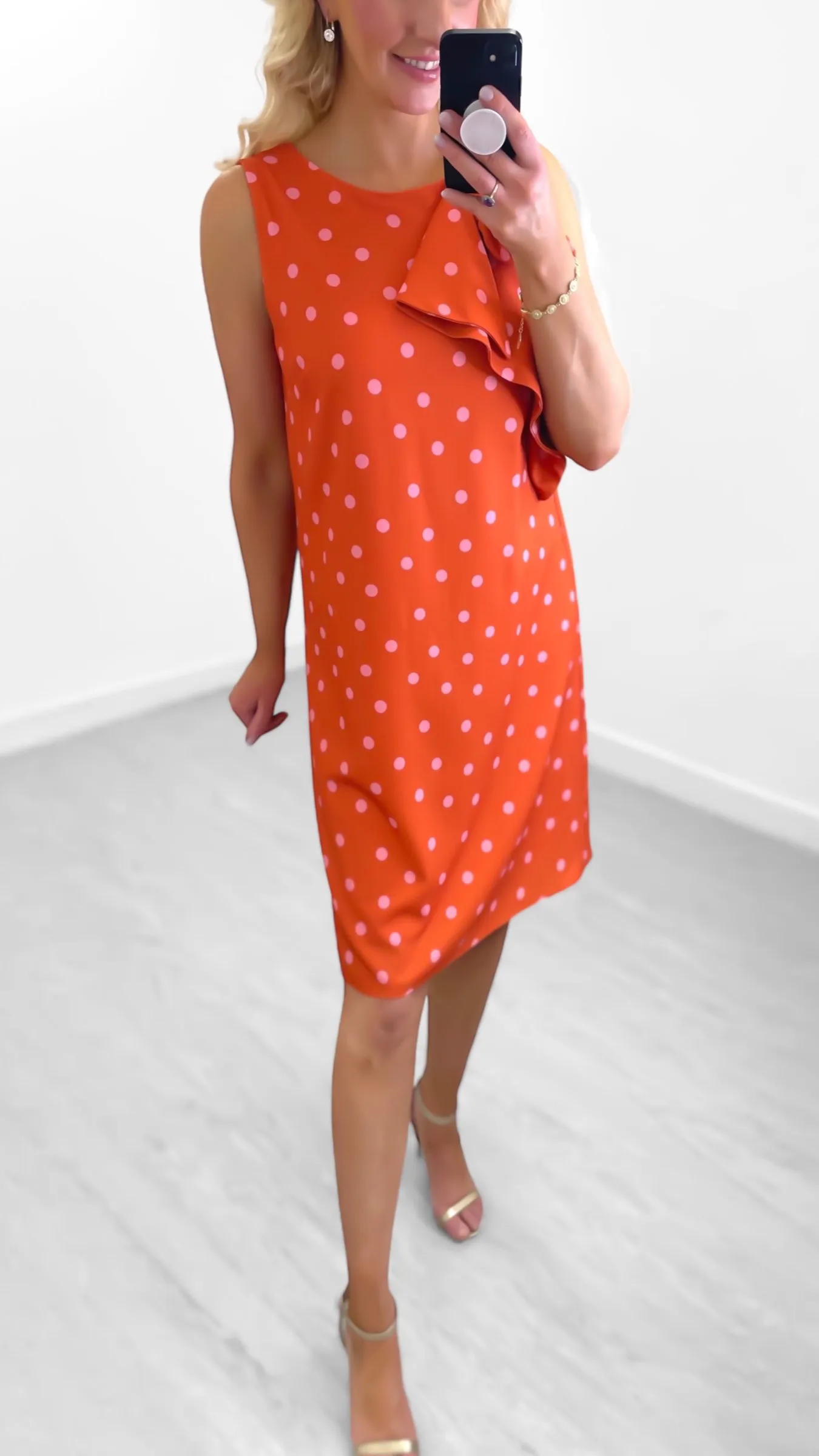 4-A1345GG Menny Dotty Shift Dress