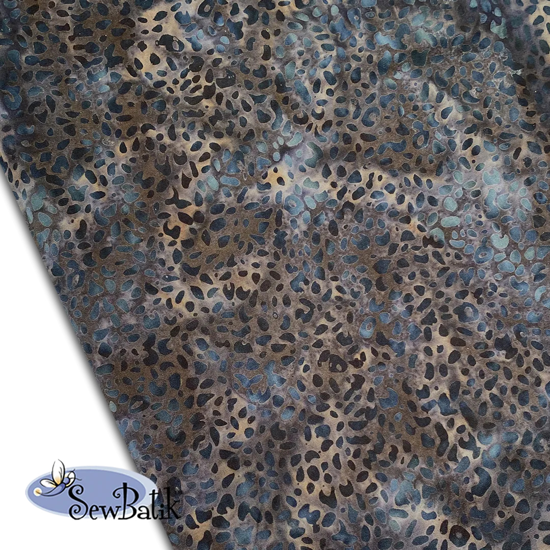 57" Batik Canvas (5oz) - Animal Skin - Charcoal