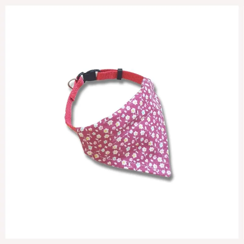 A A Pets' 2in1 Scarf Collar In Tiny Flower Design