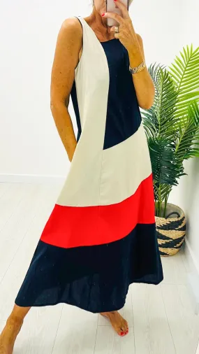 A1718 Mitica Colourblock Smock dress