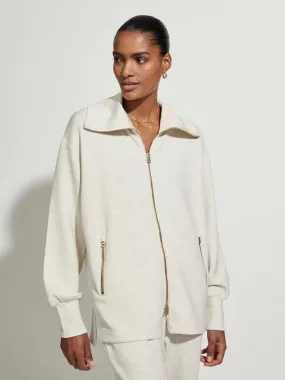 Adair Zip Through in Ivory Marl