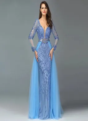 ALIZA - Luxe Sequined Sparkle Evening Gown