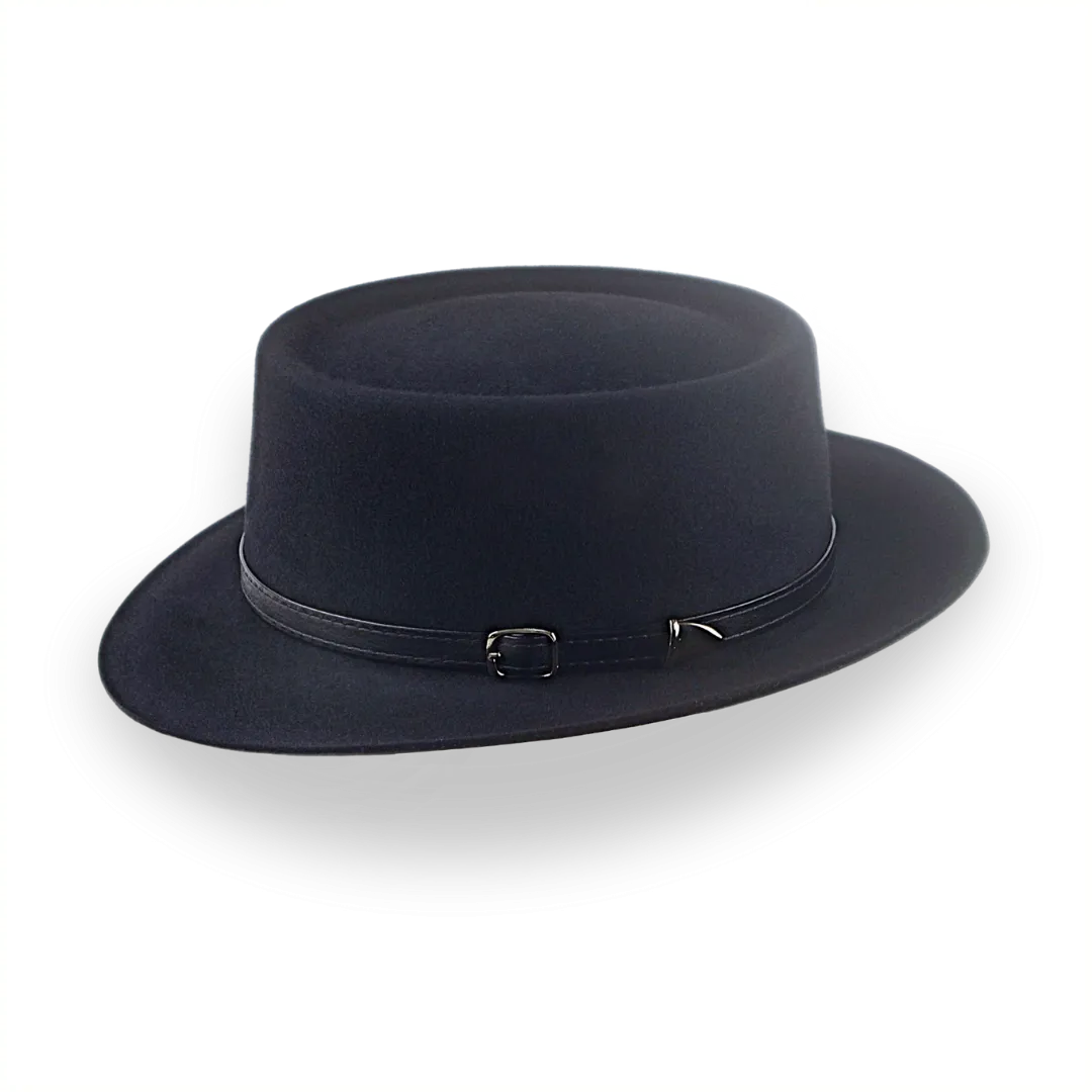 All Black Western Style Small Brim Fedora Hat | The Bronco