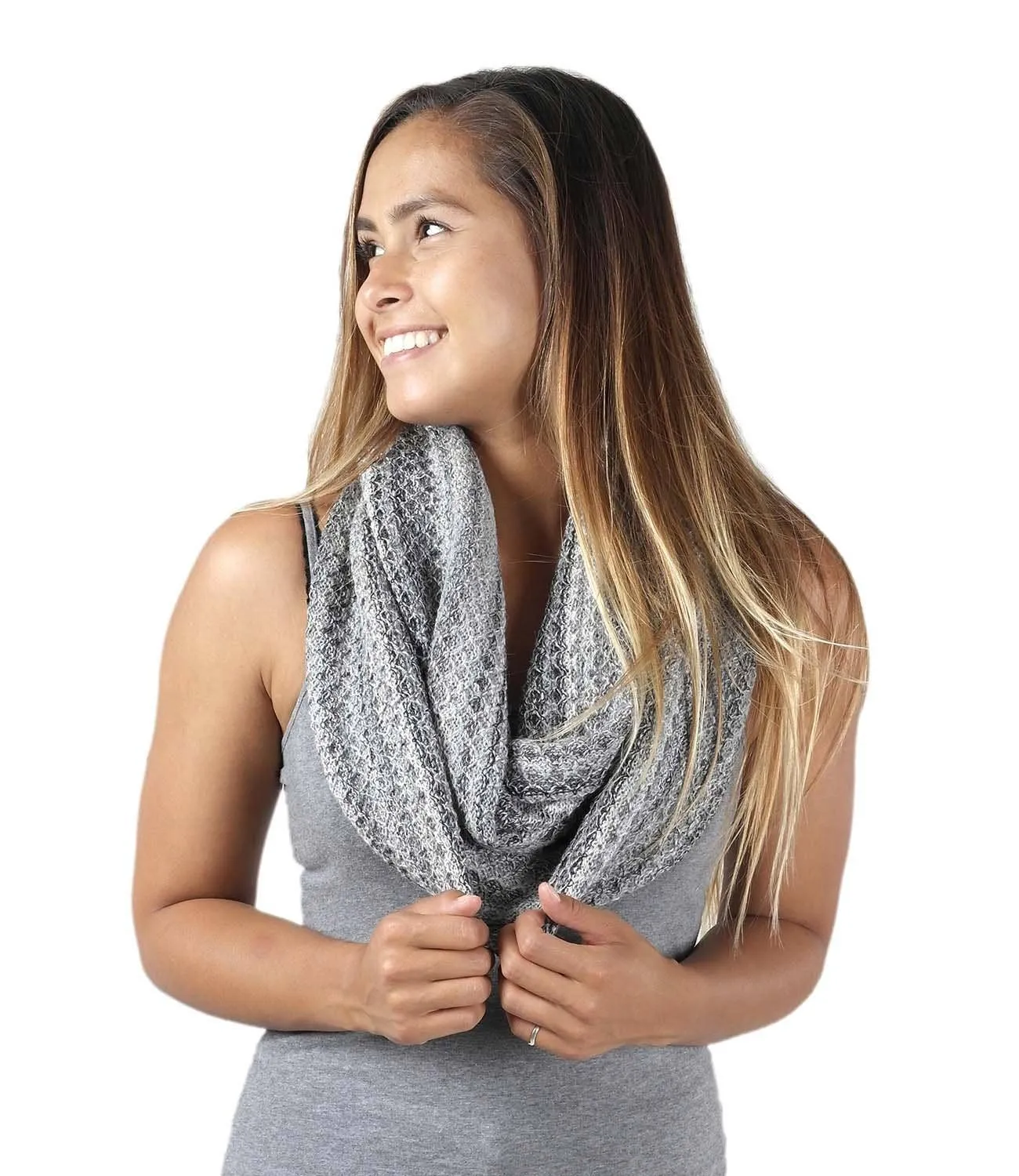 Alpaca Infinity Scarf - Printed - Monochrome