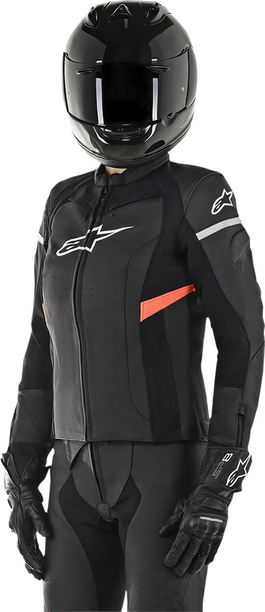 ALPINESTARS Stella Kira Leather Jacket - Black/Red - US 6 / EU 42 3112019-1030-42