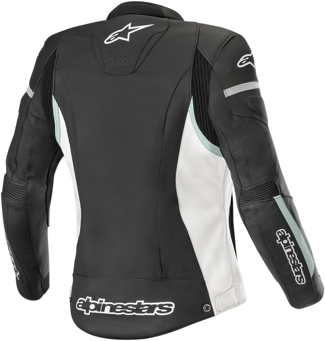 ALPINESTARS Stella Kira Leather Jacket - Black/White/Teal - US 8 / EU 44 3112019-1271-44