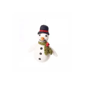 Amica - Snowman with Holly Scarf - Decoration