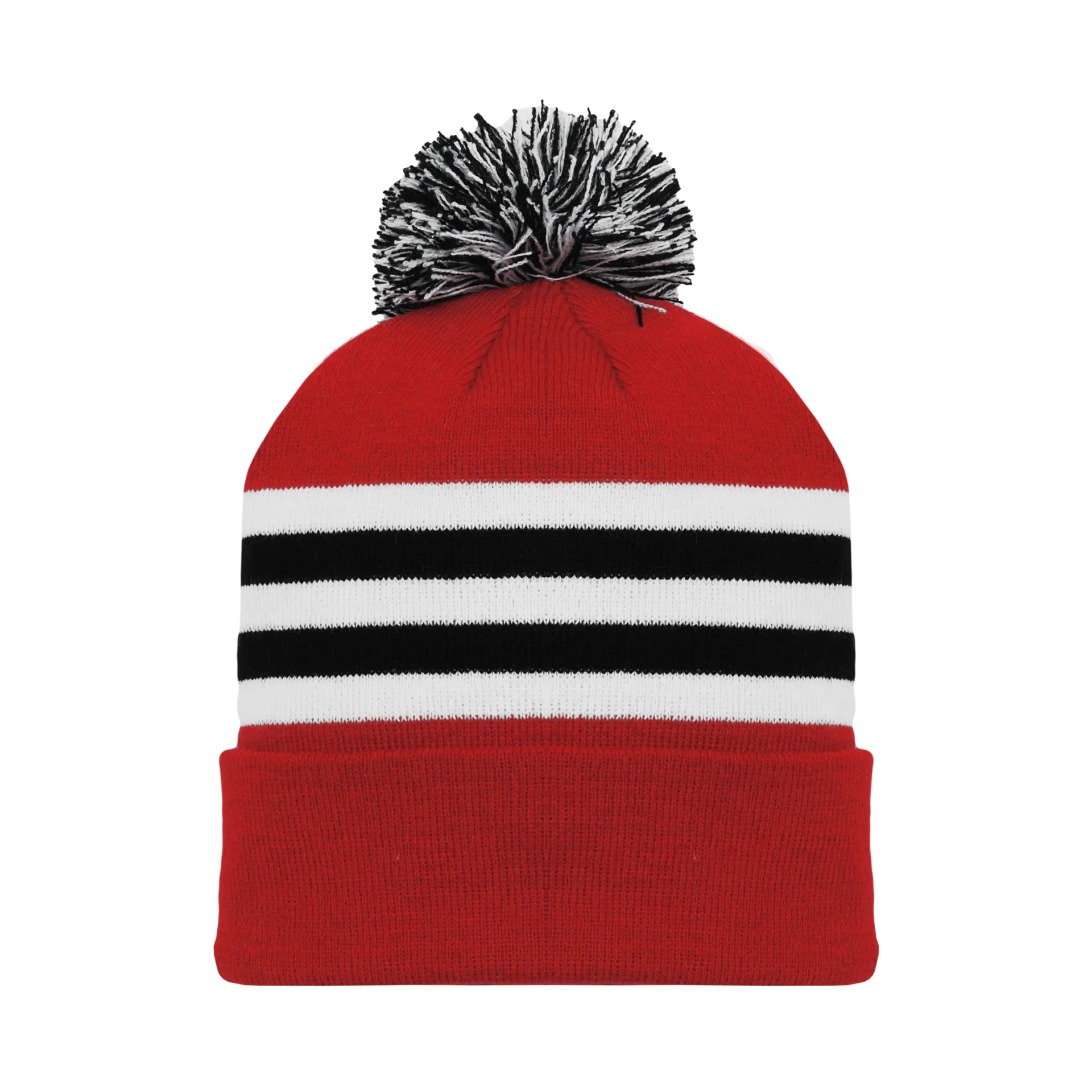 Athletic Knit (AK) A1830A-304 Adult Chicago Red Hockey Toque/Beanie