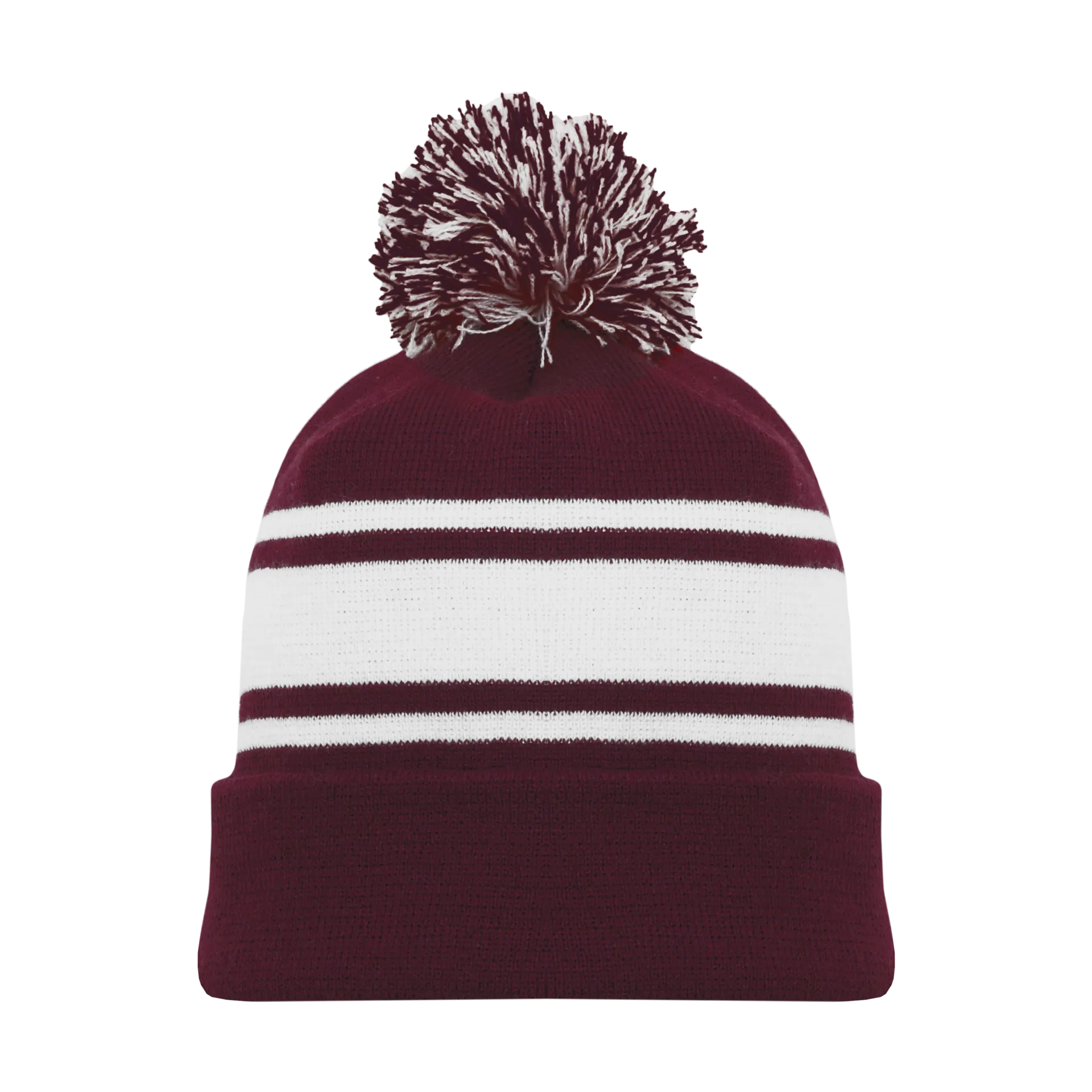 Athletic Knit (AK) A1830Y-233 Youth Maroon/White Hockey Toque/Beanie