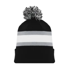 Athletic Knit (AK) A1830Y-941 Youth LA Black Hockey Toque/Beanie