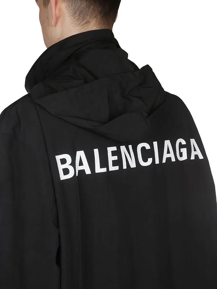 Balenciaga Logo Back Trench Coat