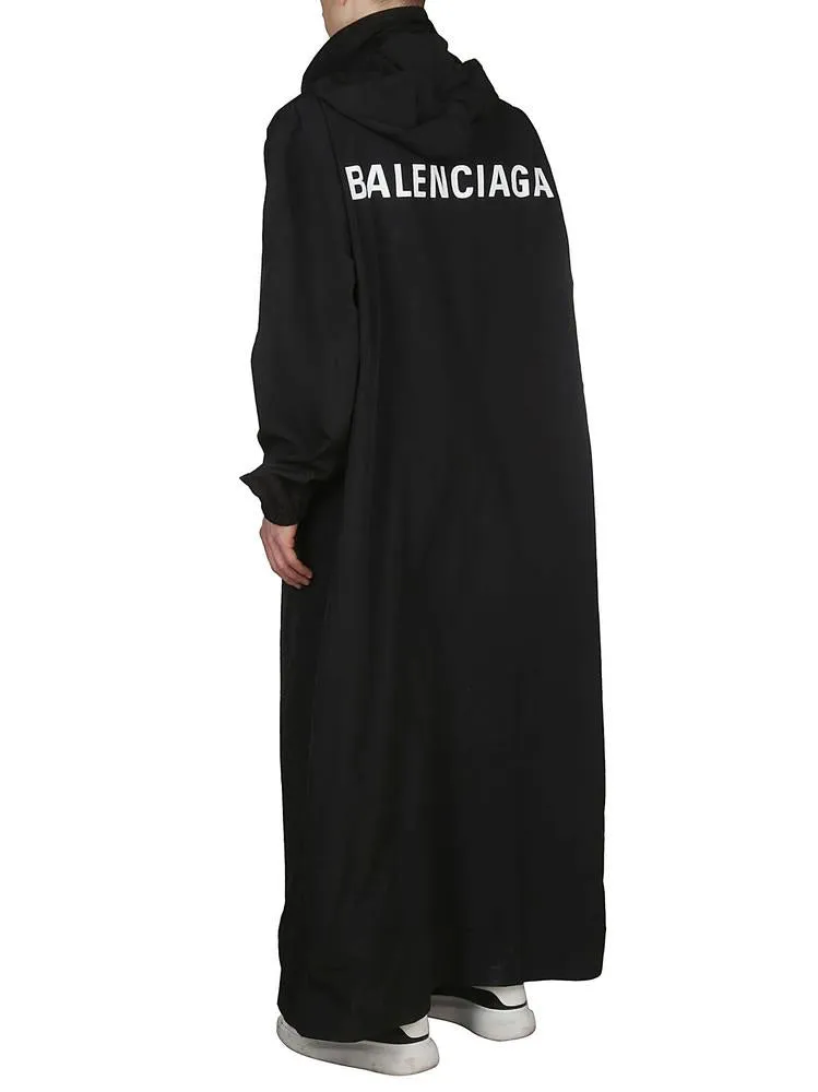 Balenciaga Logo Back Trench Coat