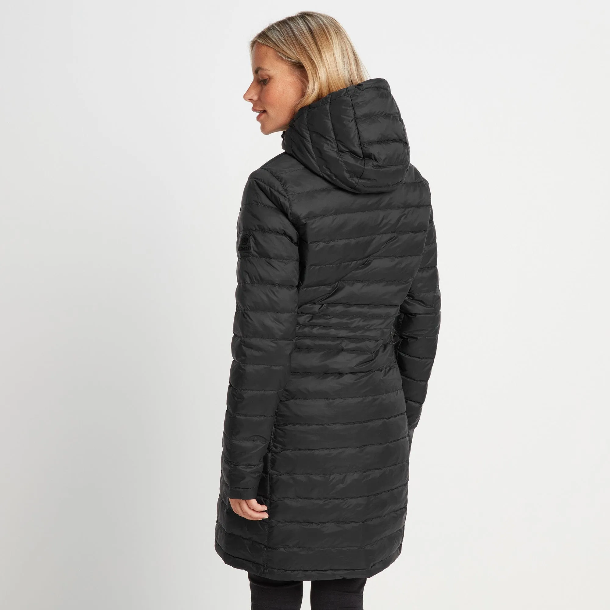 Bardsea Womens Long Down Jacket - Black