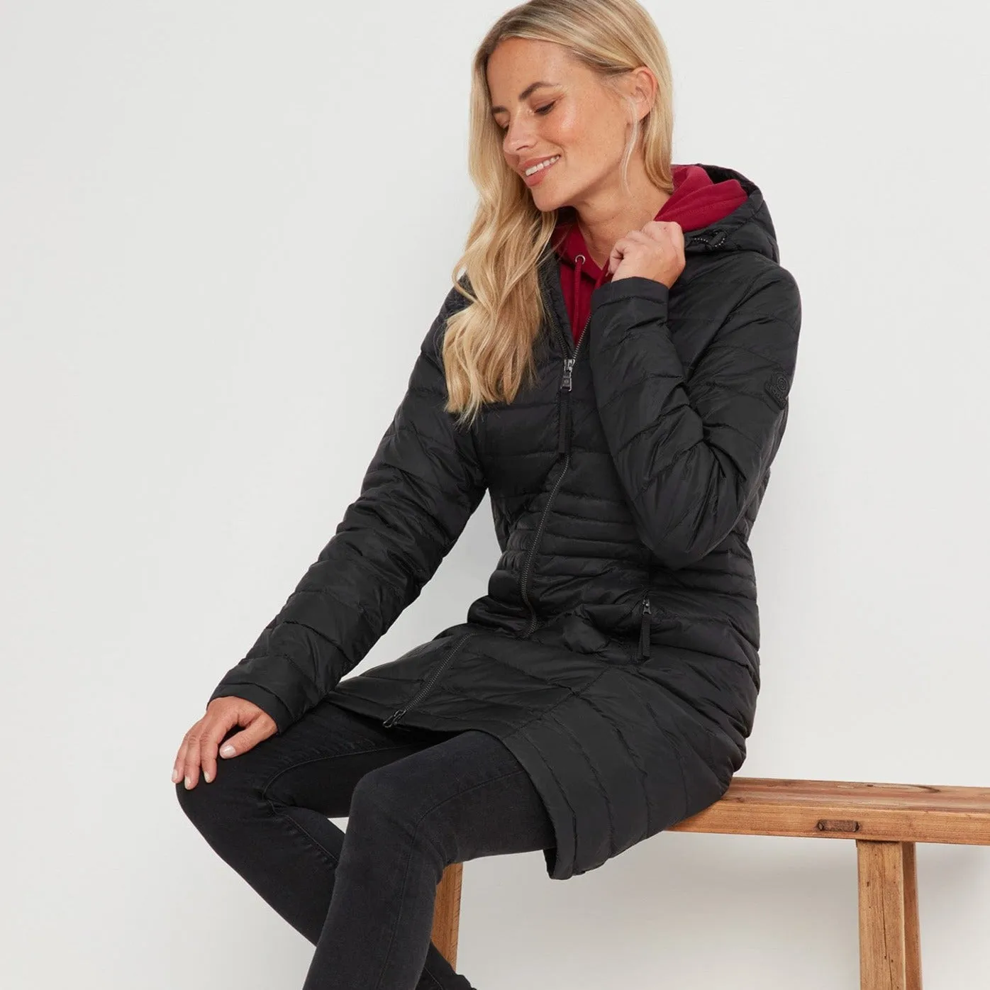 Bardsea Womens Long Down Jacket - Black