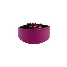 Beverly Fish Tail Leather Dog Collar Amethyst