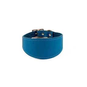 Beverly Fish Tail Leather Dog Collar Caribbean