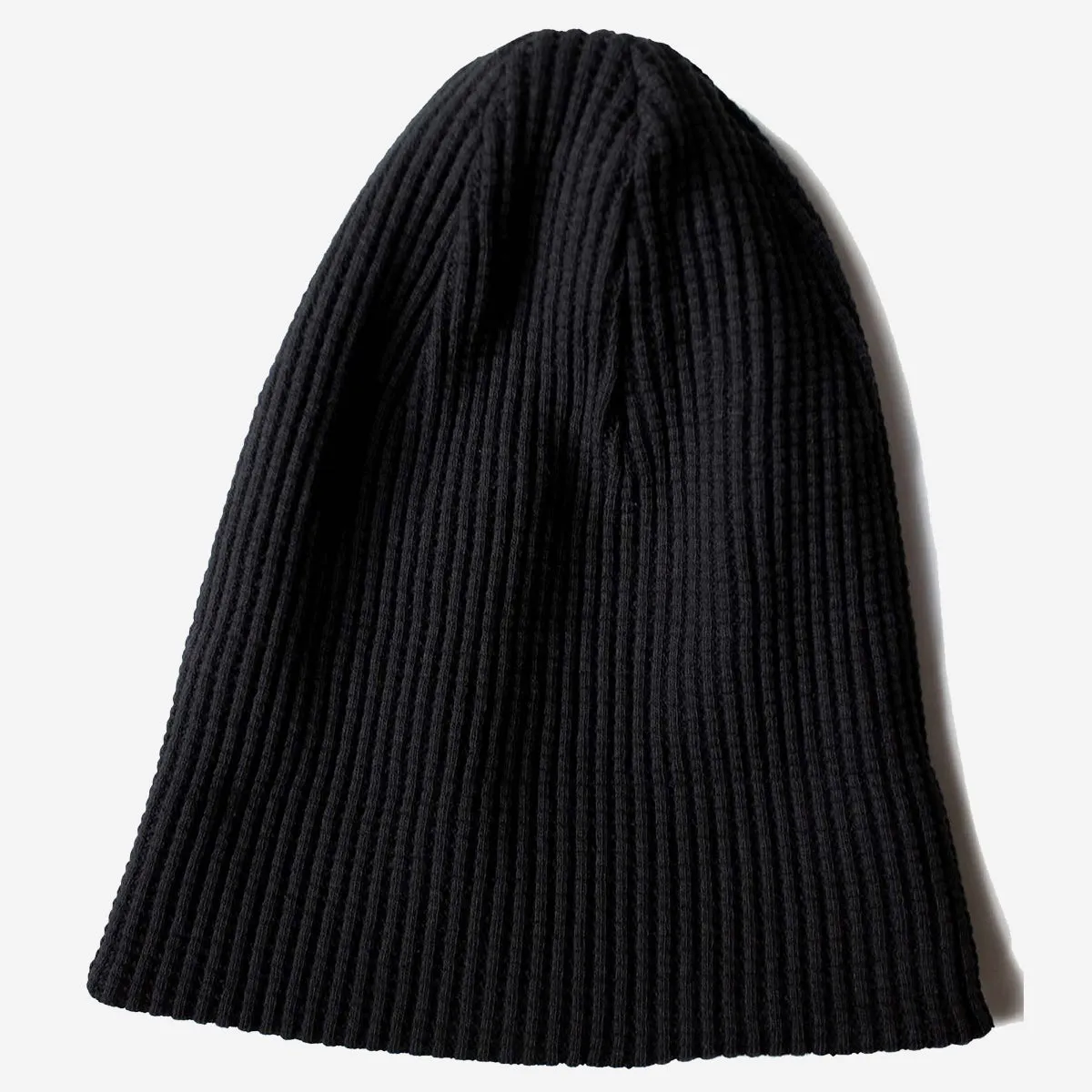 Big Waffle Knit Beanie - Black