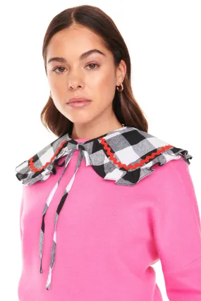 Black And White Gingham Collar