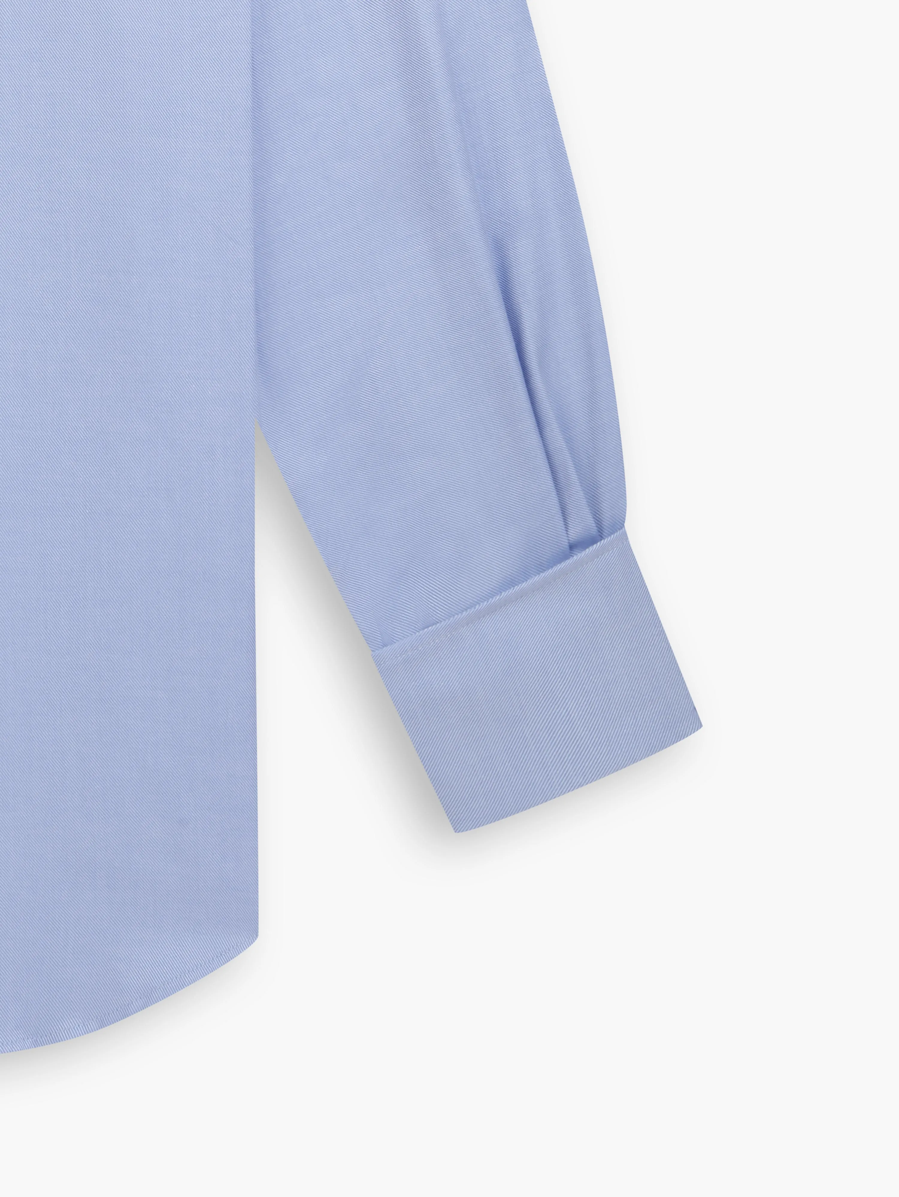 Blue Bold Twill Super Fitted Double Cuff Classic Collar Shirt