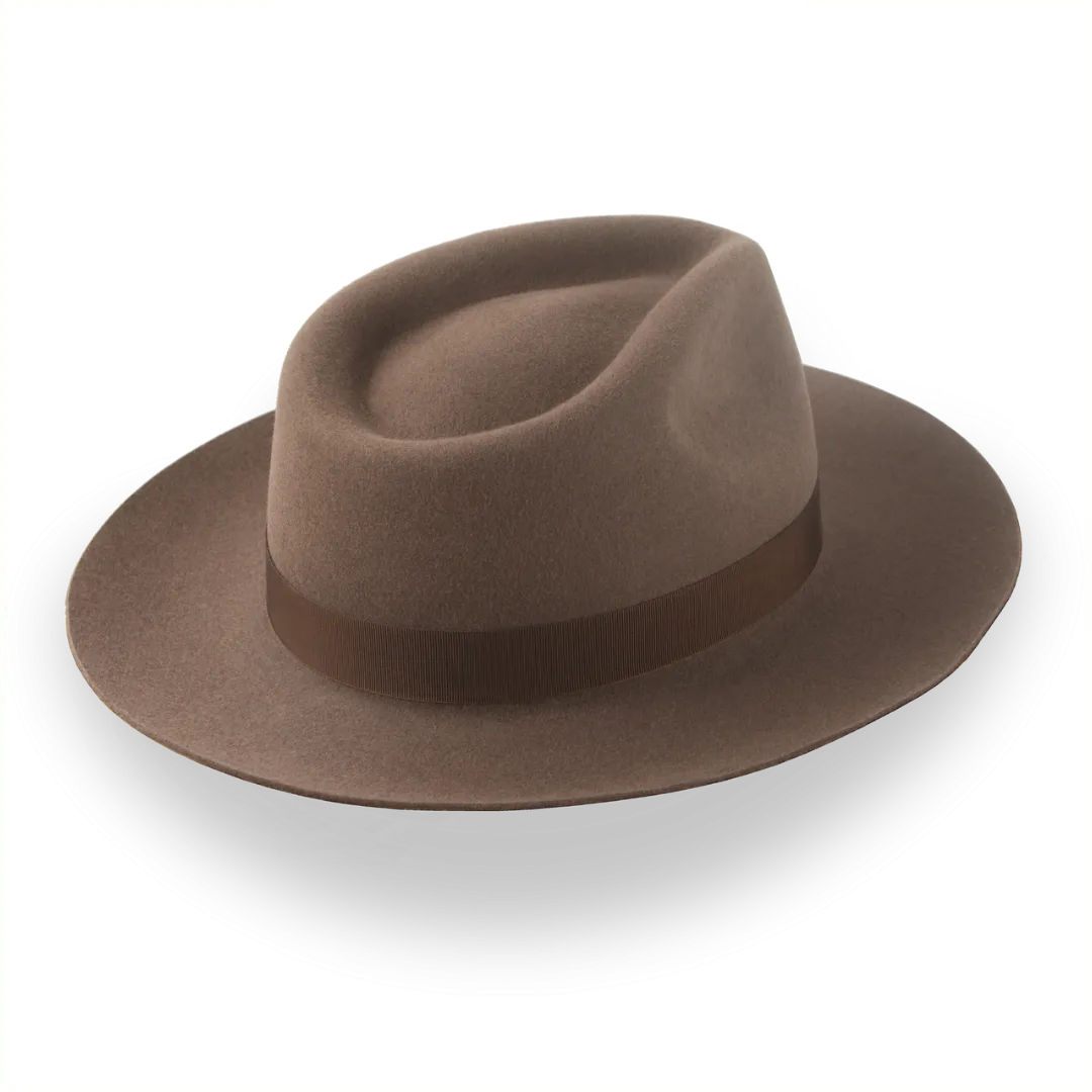 Brown Wide Brim Fedora in Classic Mens Style | The Pathfinder