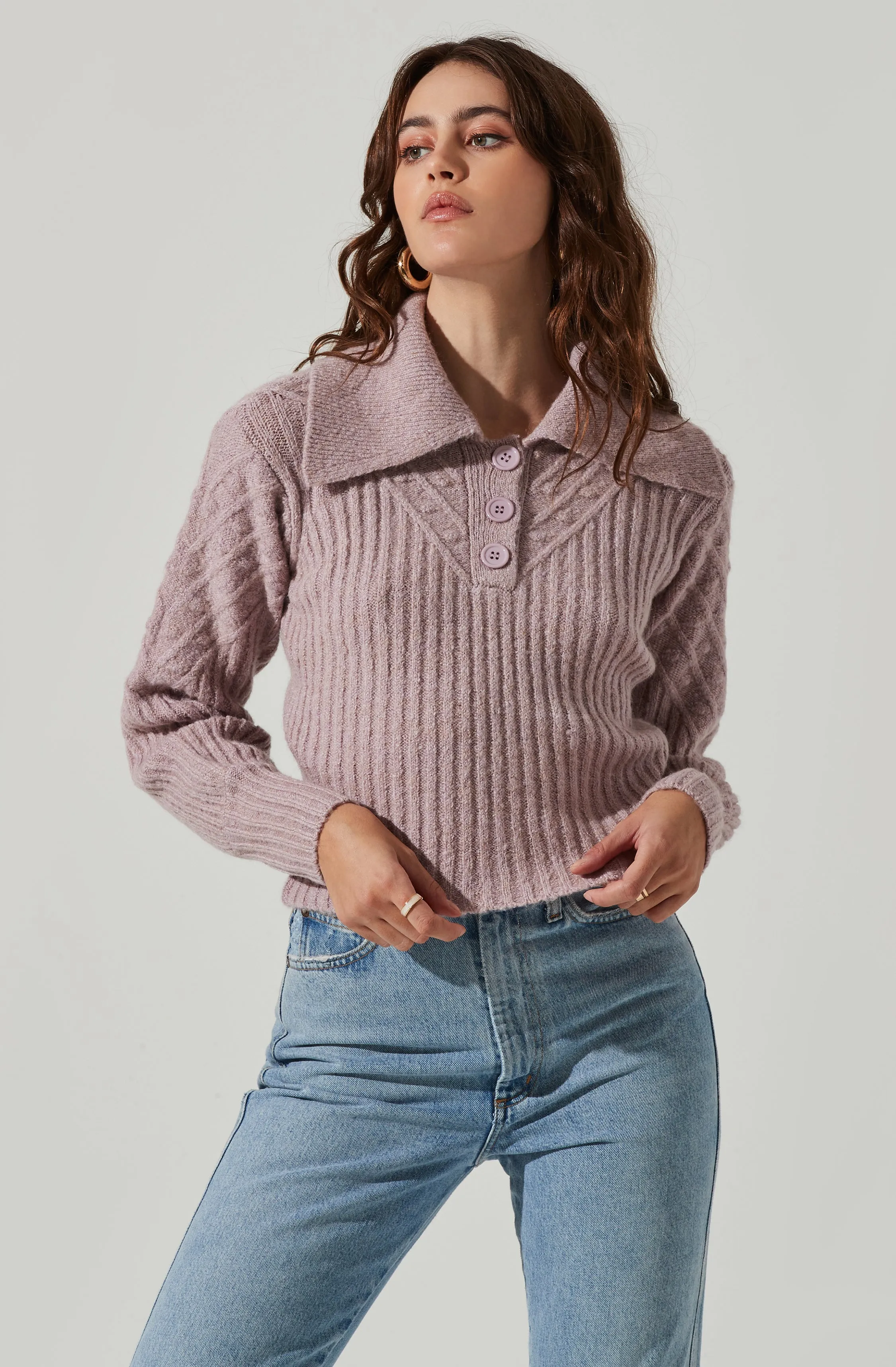 Button Polo Sweater