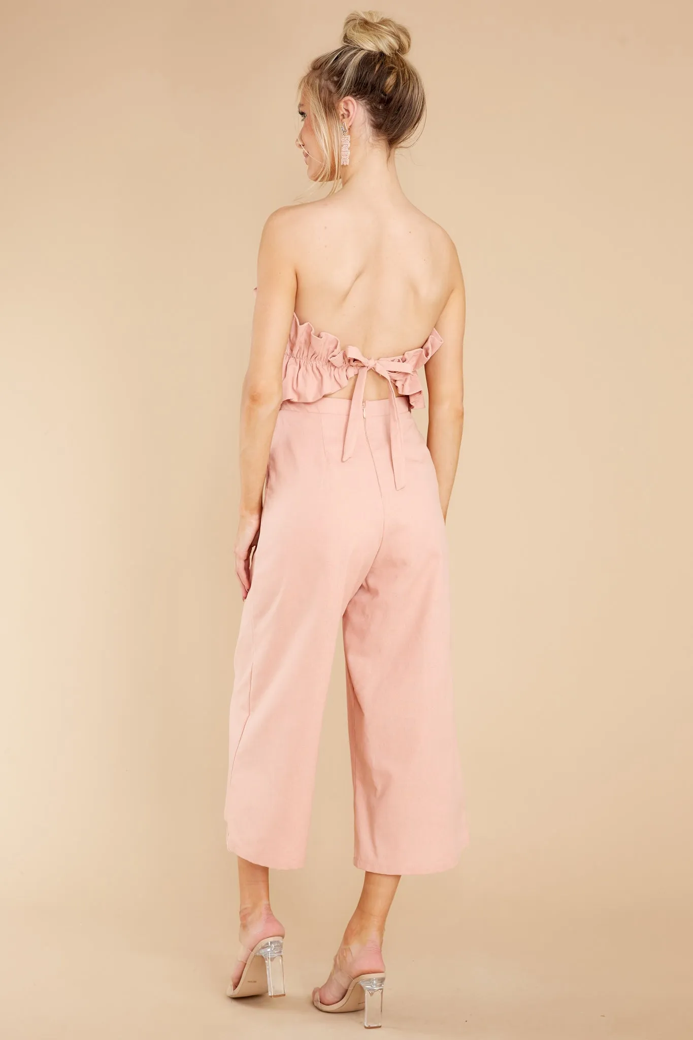 Can You Believe This Blush Jumpsuit