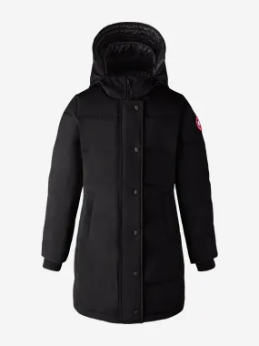 Canada Goose Girls Down Padded Juniper Parka Coat in Black