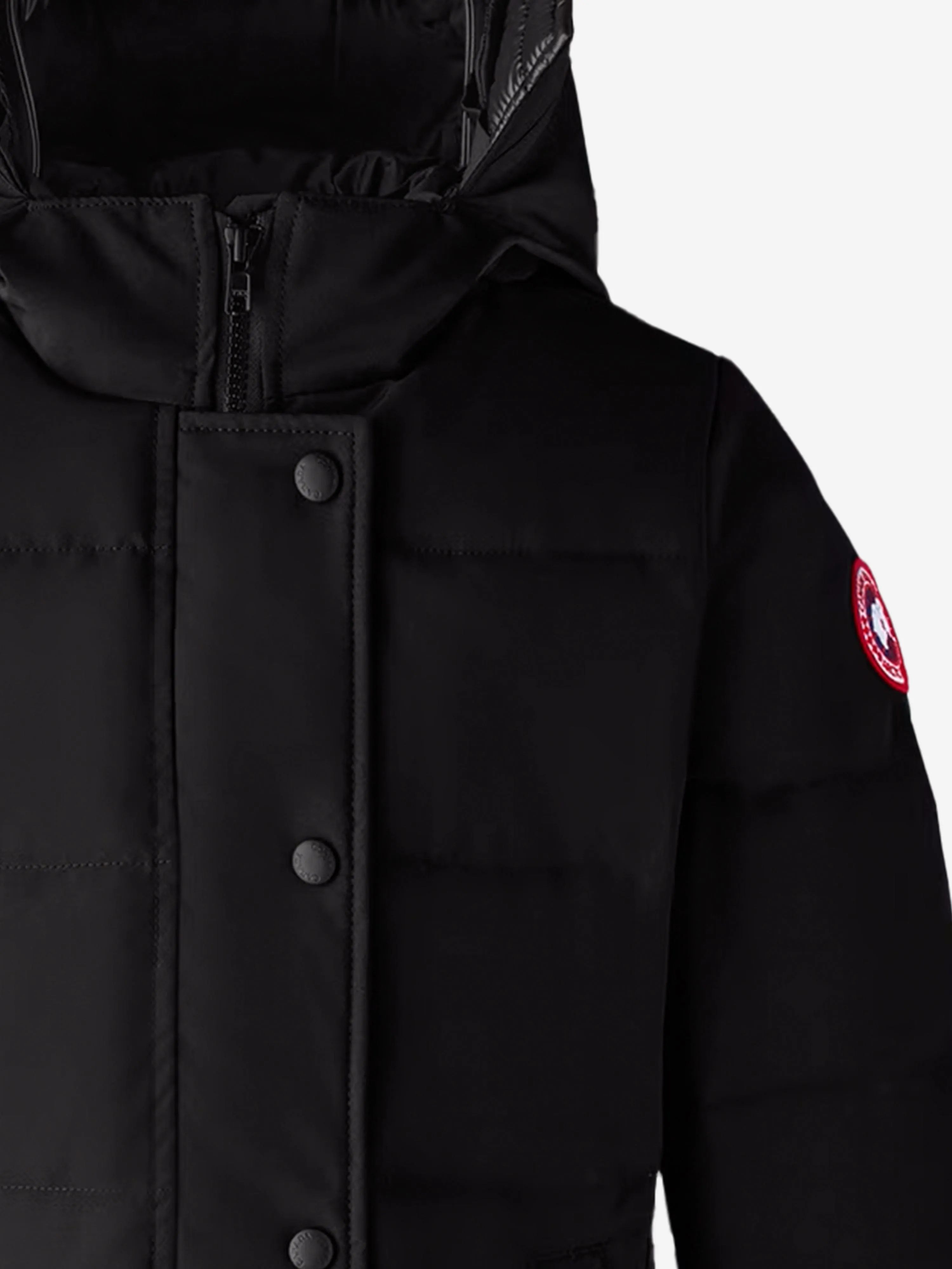 Canada Goose Girls Down Padded Juniper Parka Coat in Black