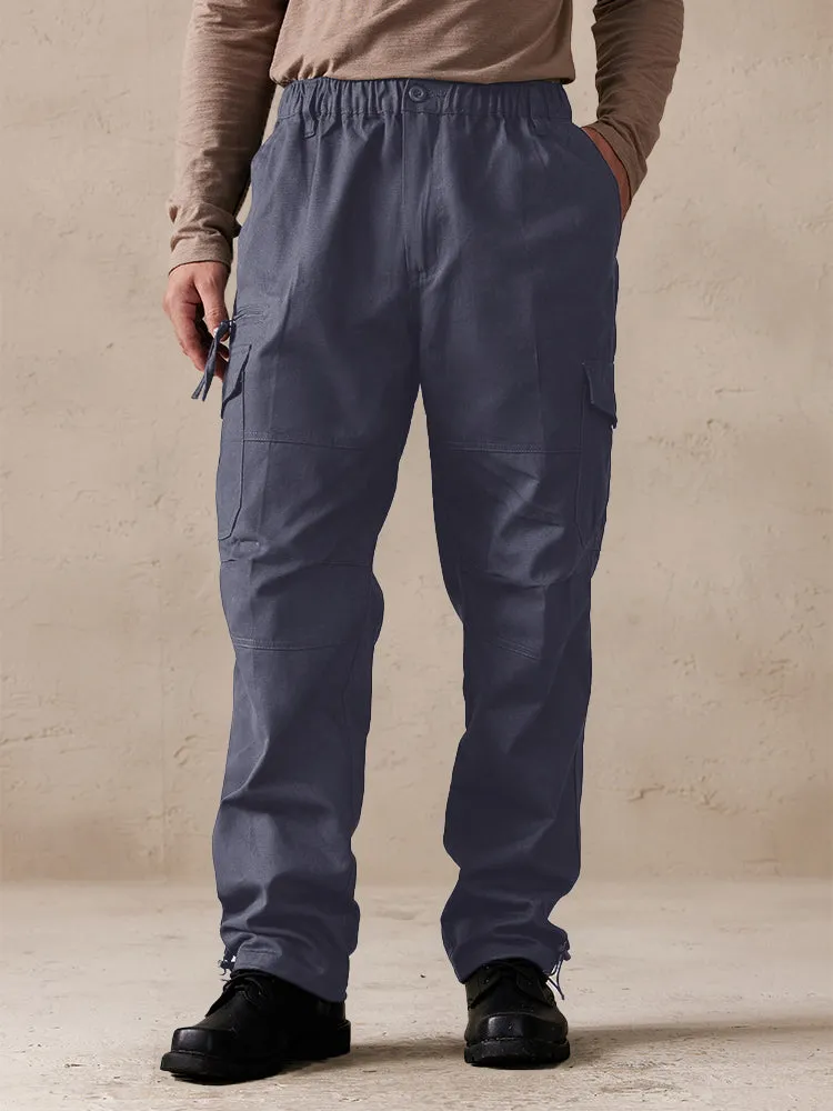 Casual 100% Cotton Multi Pockets Pants