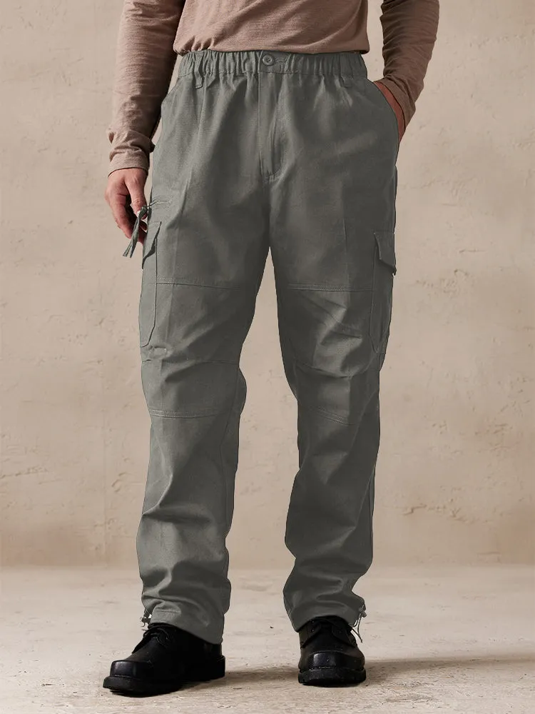 Casual 100% Cotton Multi Pockets Pants