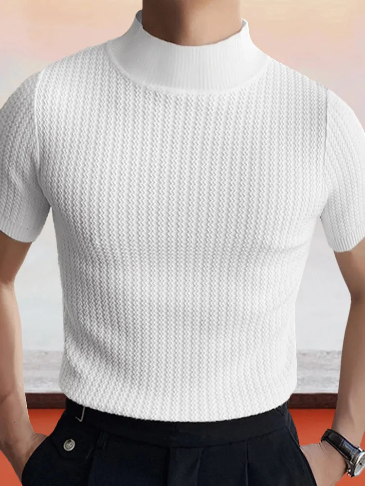 Casual Stretchy Turtleneck Top