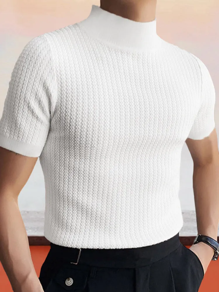 Casual Stretchy Turtleneck Top