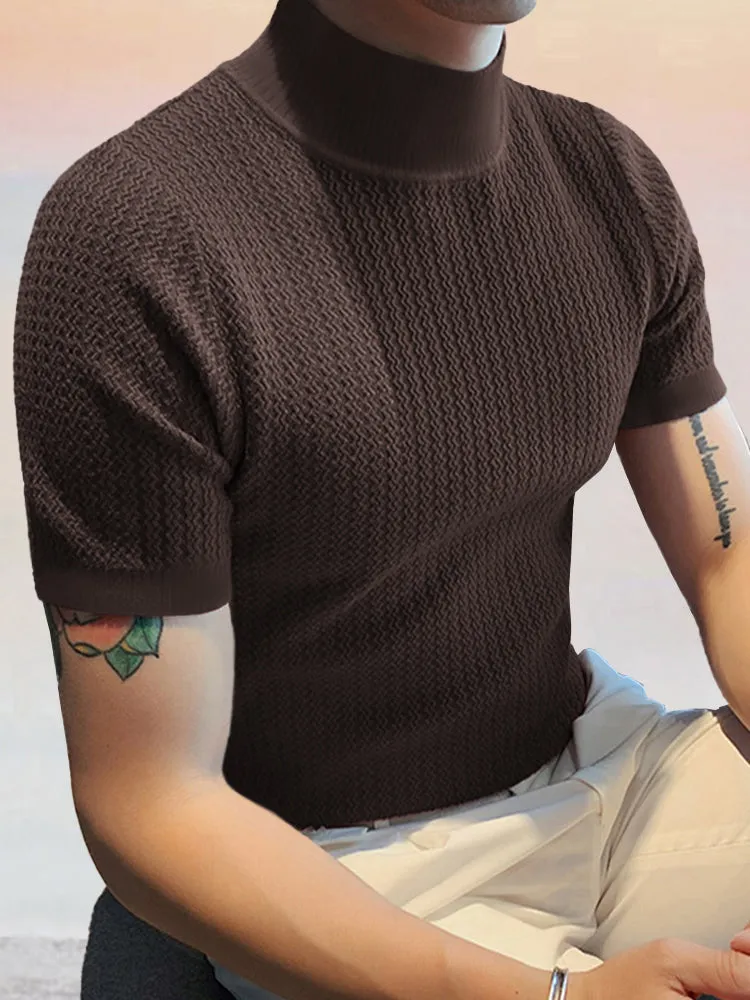 Casual Stretchy Turtleneck Top