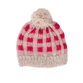 Checks Beanie Pink