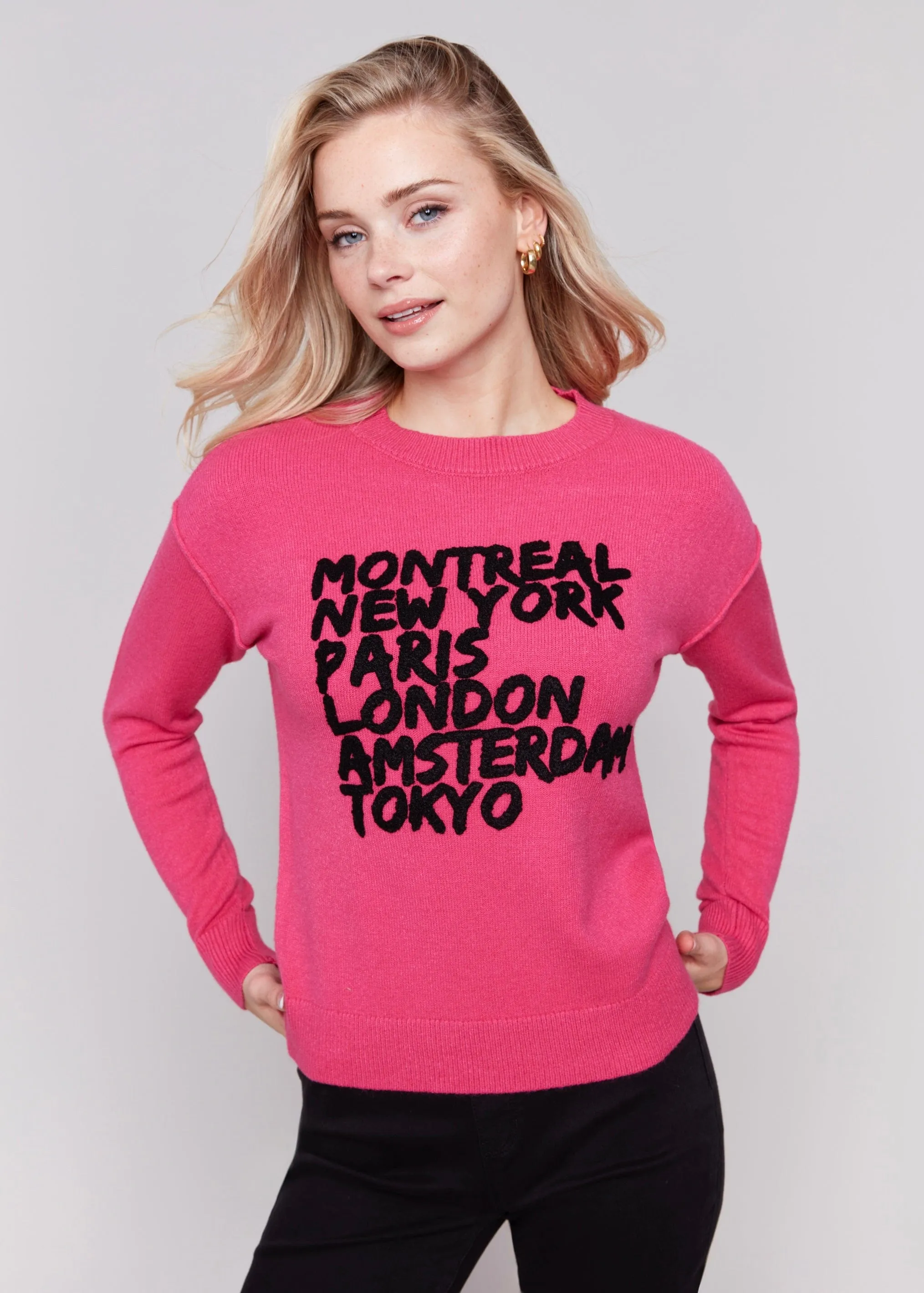 City Girl Swanky Sweater with Embroidery