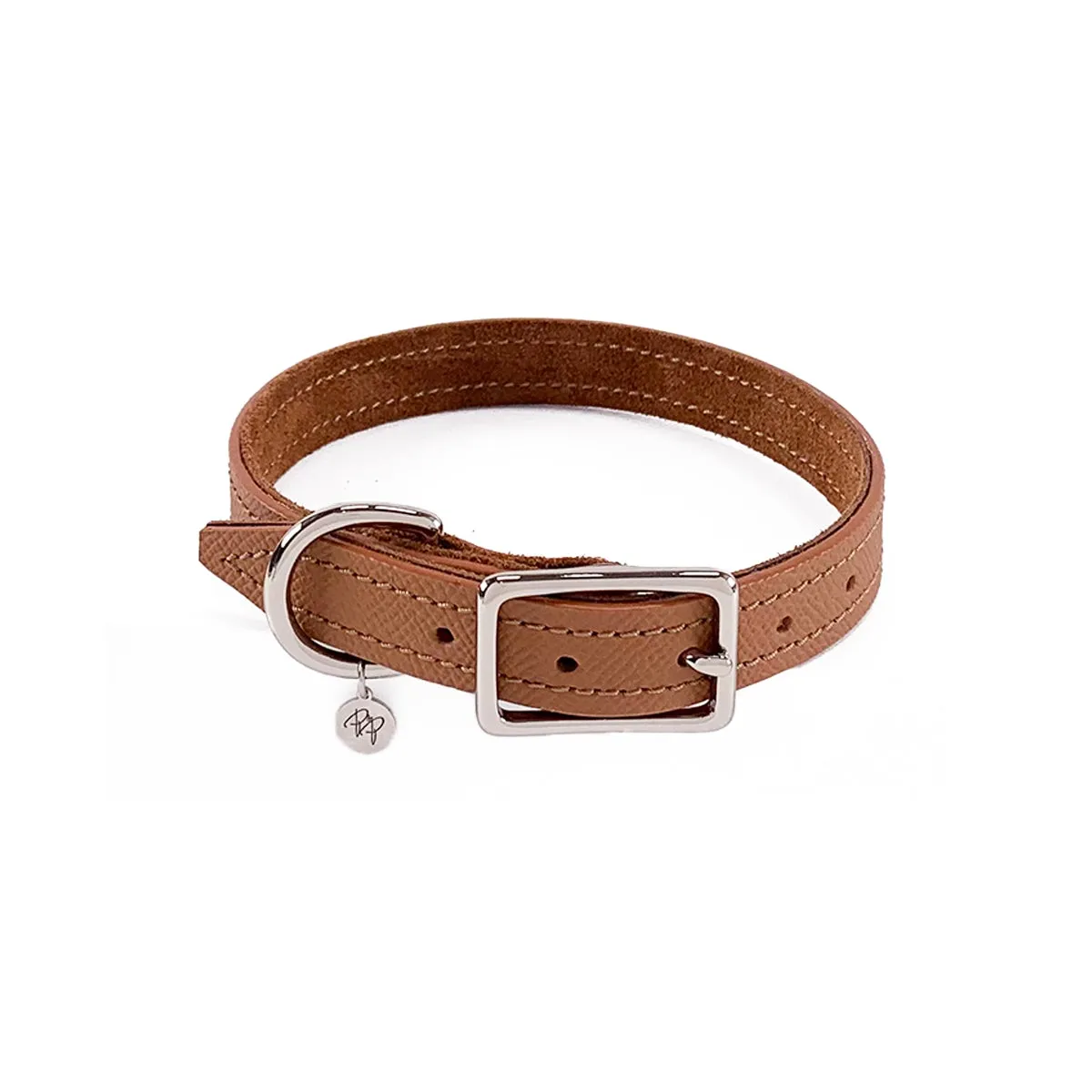 Colima Classic Leather Dog Collar Hazelnut