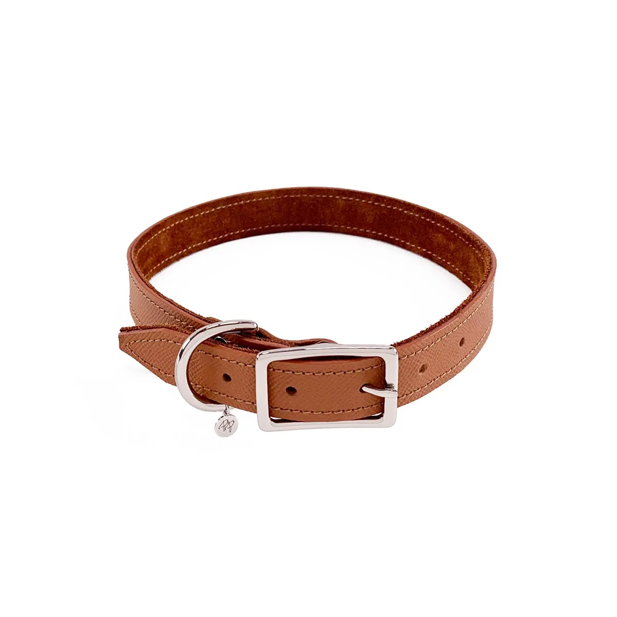 Colima Classic Leather Dog Collar Hazelnut