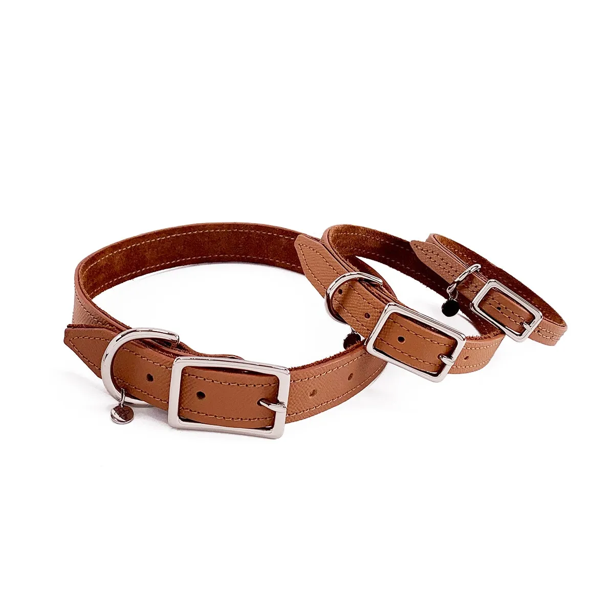 Colima Classic Leather Dog Collar Hazelnut