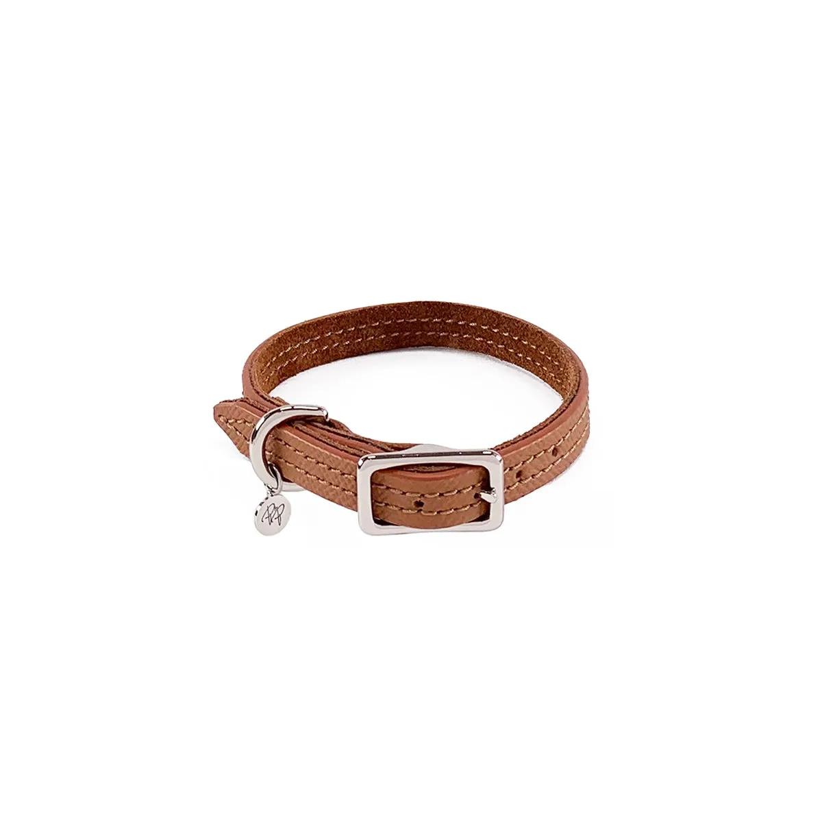 Colima Classic Leather Dog Collar Hazelnut