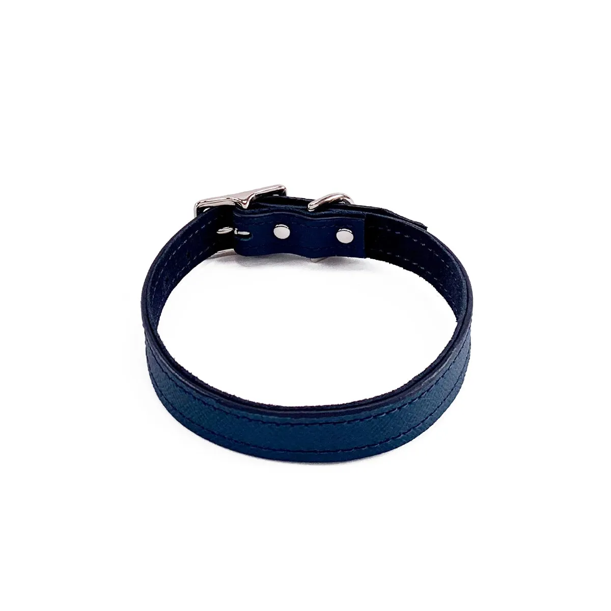 Colima Classic Leather Dog Collar Orion Blue