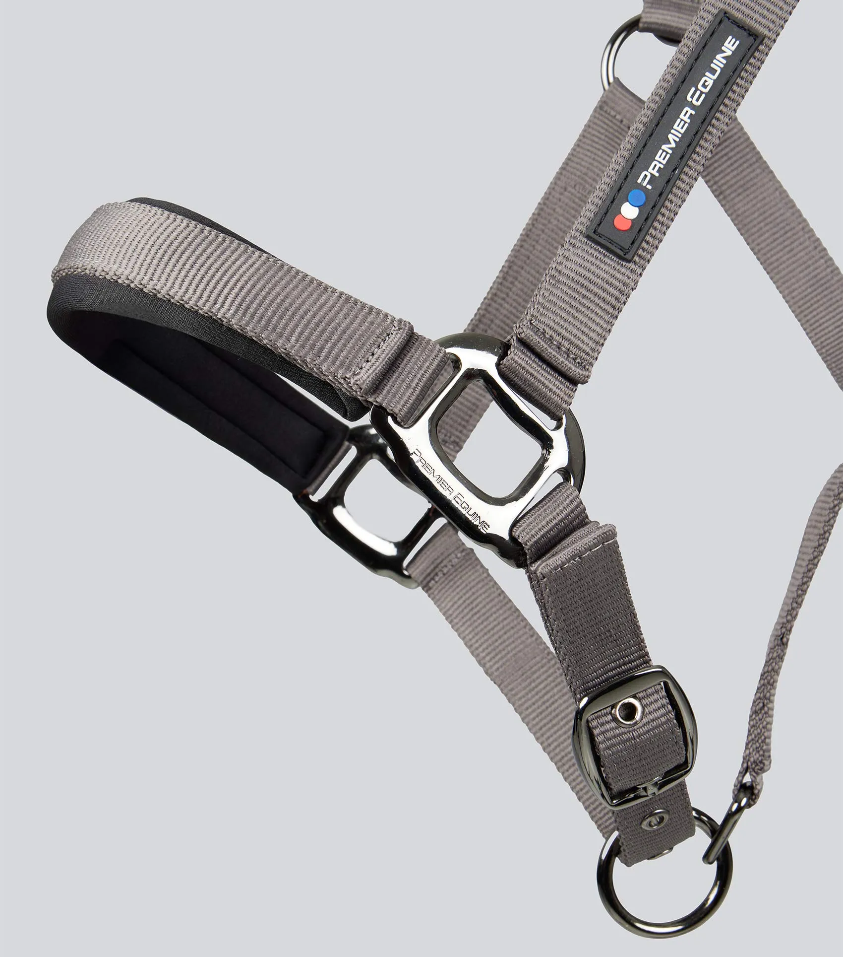 Corda Padded Head Collar with Lead Rope Grey