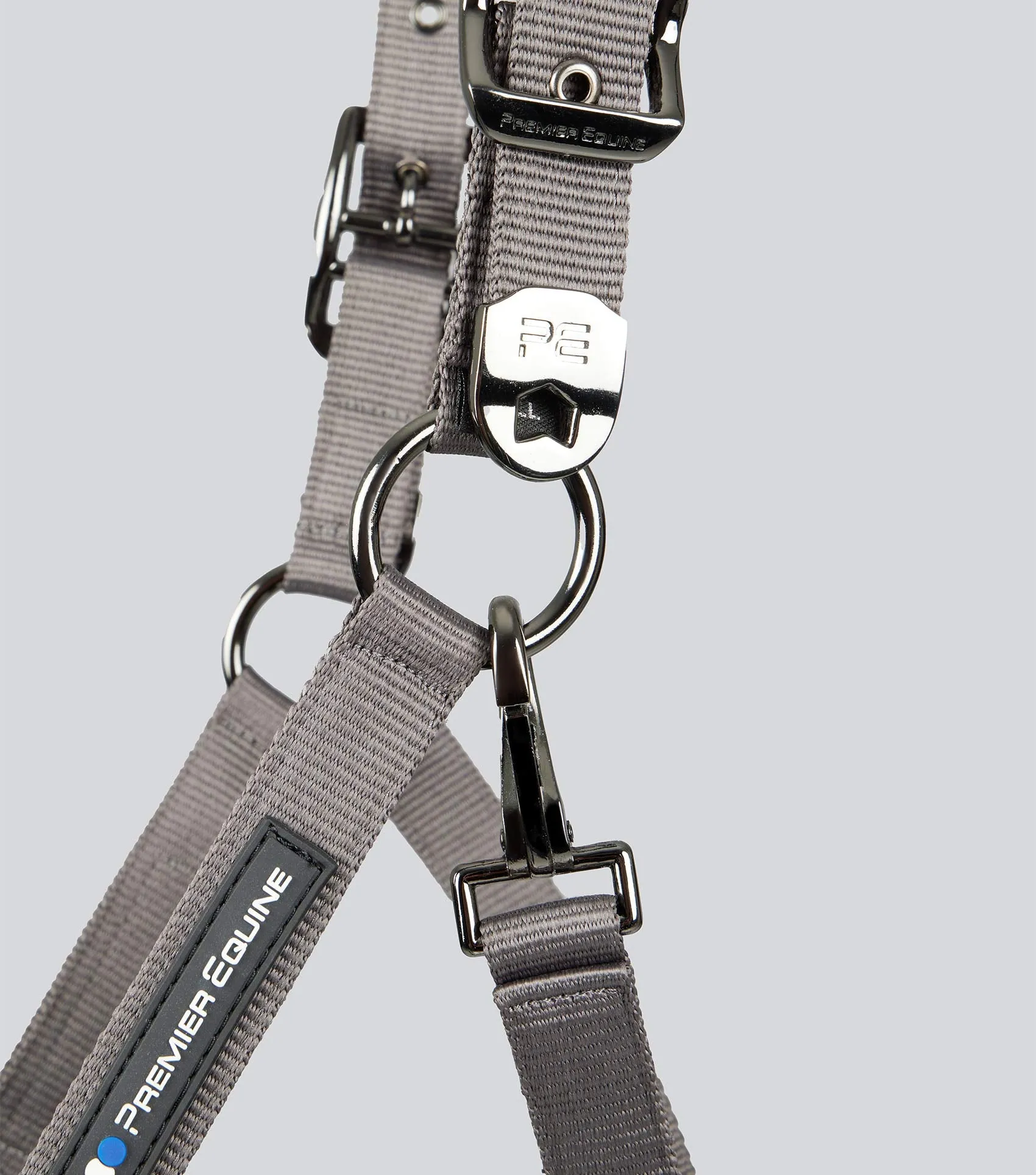 Corda Padded Head Collar with Lead Rope Grey