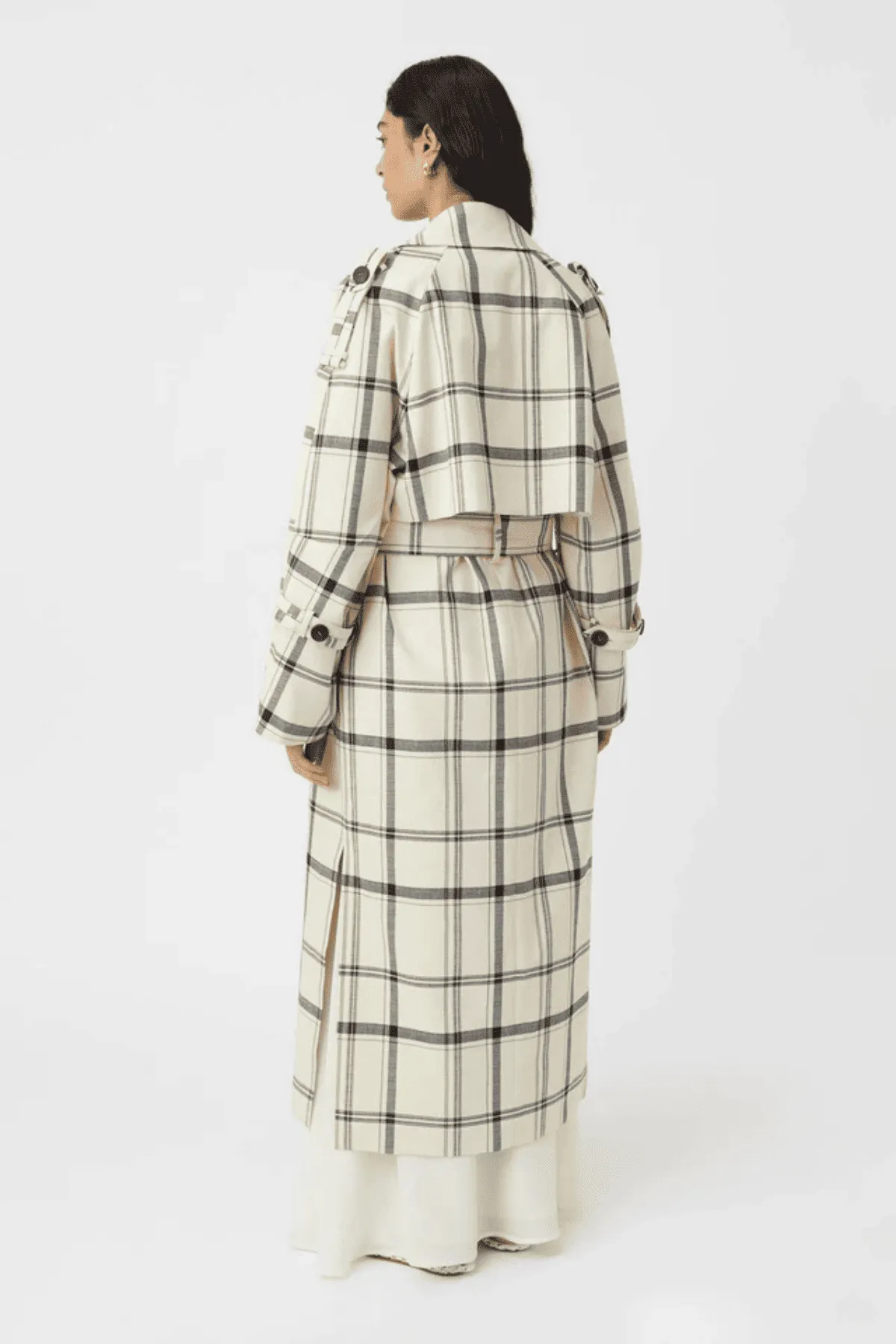 CORELIA TRENCH COAT CREAM/BLACK CHECK