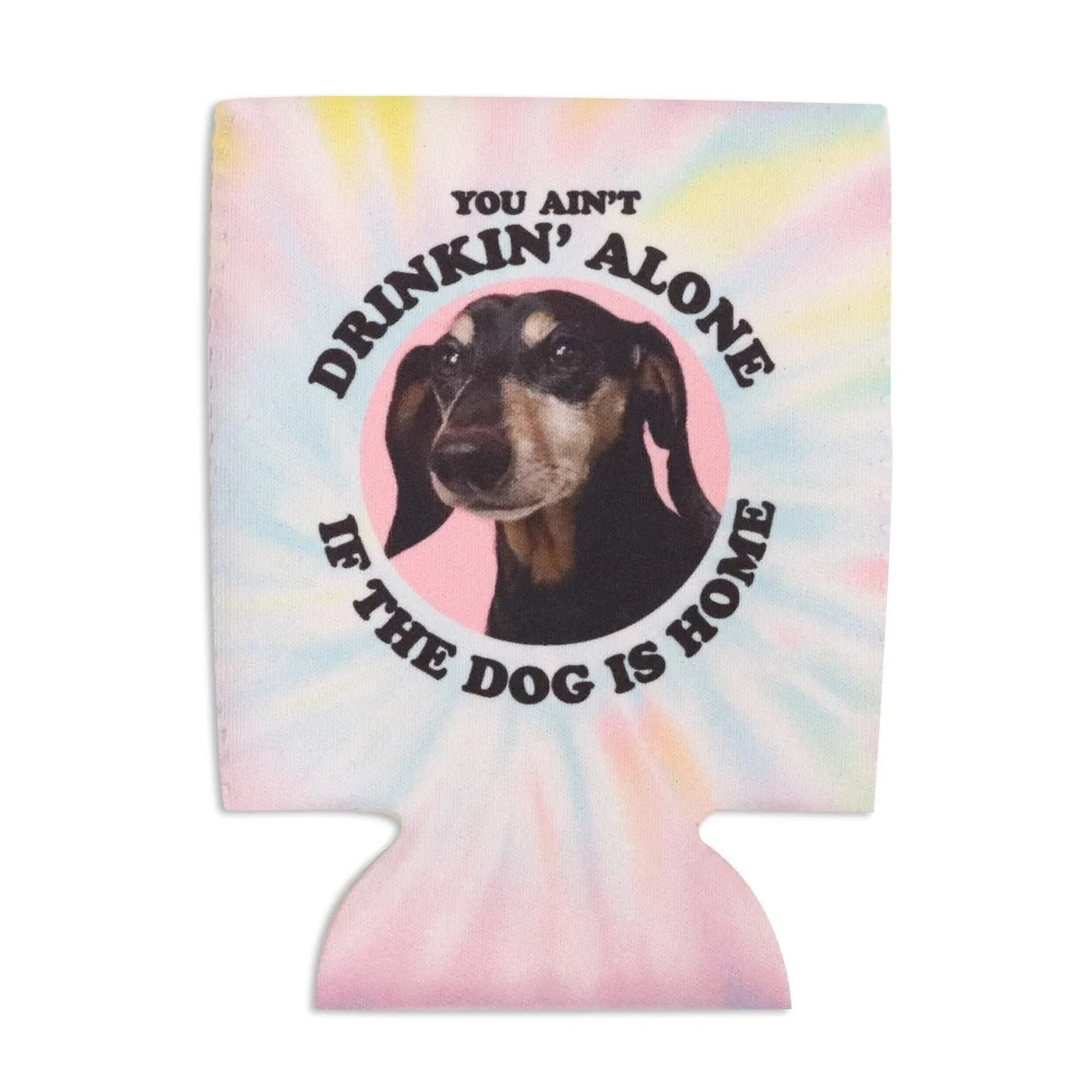 custom doggo can cooler | tie-dye