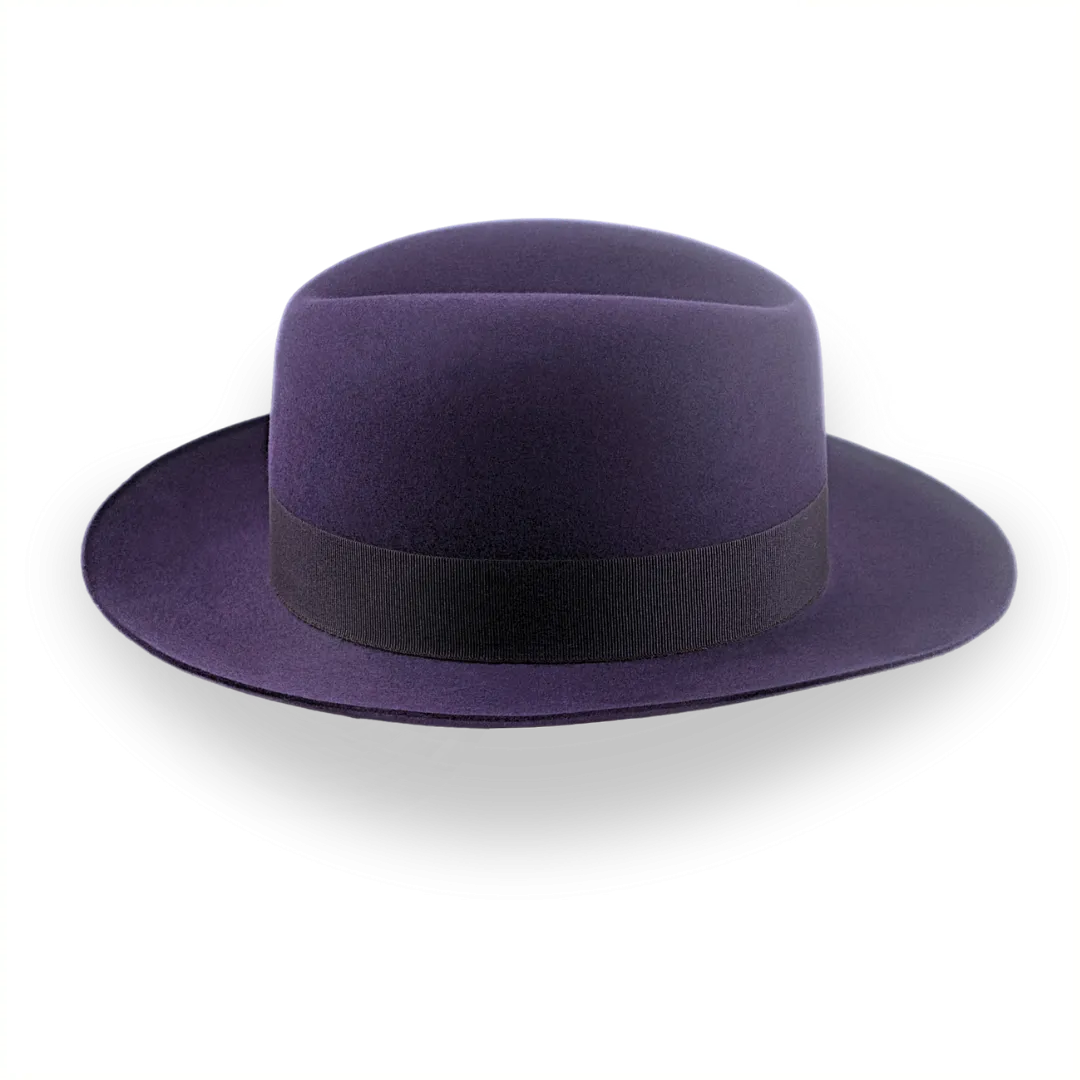 Dark Purple Fur Felt Fedora For Men | The Tobin