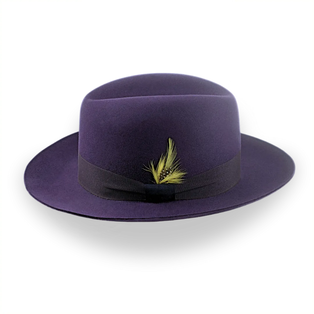 Dark Purple Fur Felt Fedora For Men | The Tobin