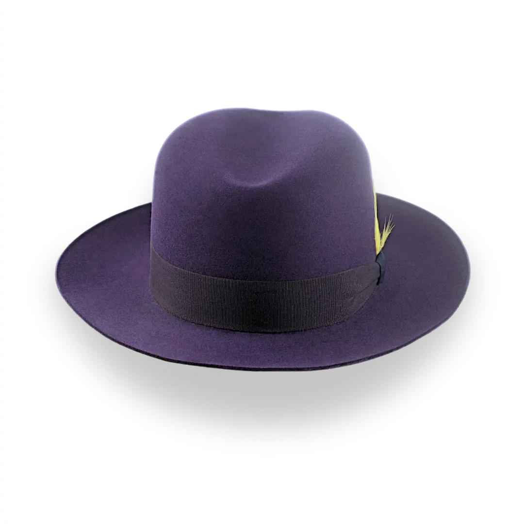 Dark Purple Fur Felt Fedora For Men | The Tobin